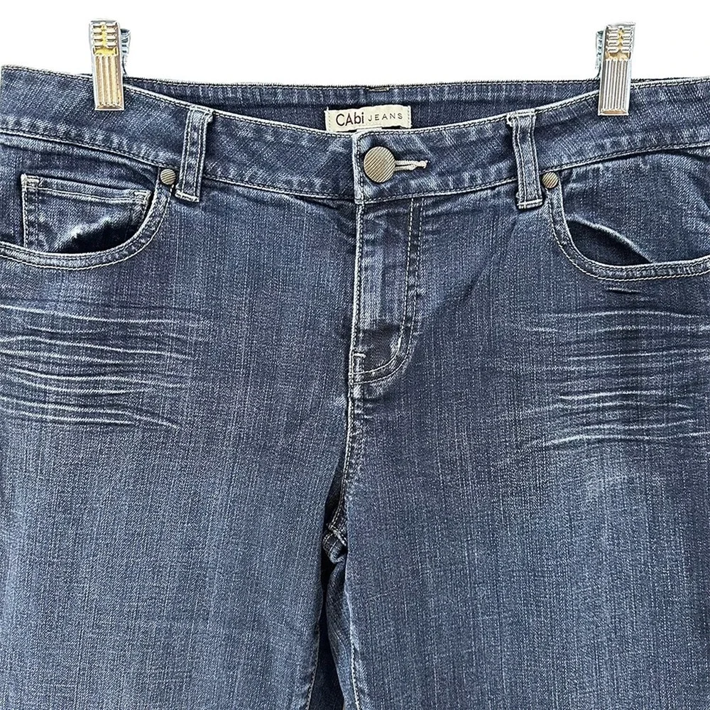 CABI Women's Mid-rise Bootcut Jeans • 10 • dark wash blue‎ denim